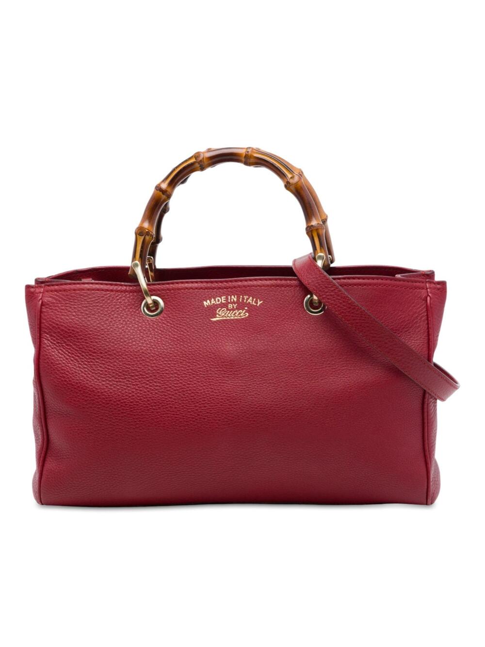Gucci Medium Calfskin Bamboo Shopper #337795G68B
